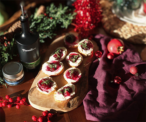 Cranberry Basil Crostini
