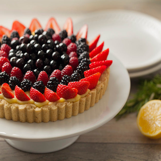 Fresh Fruit and Lemon Curd Tart with Shortbread Crust