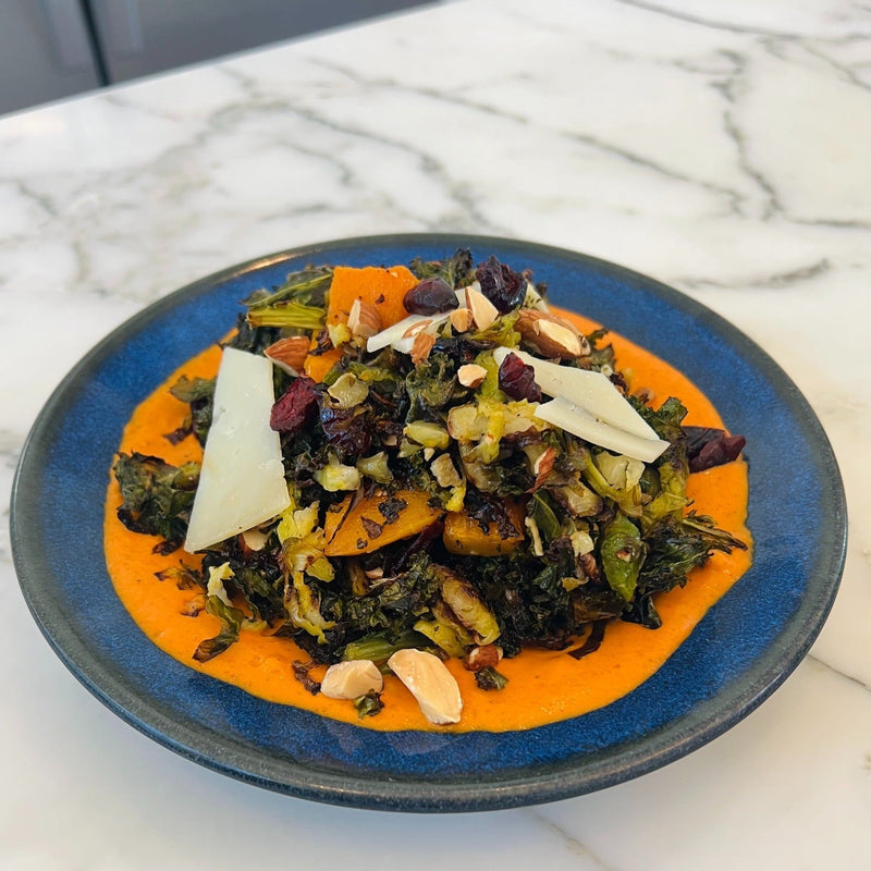 Roasted Autumn Salad with Romesco Sauce