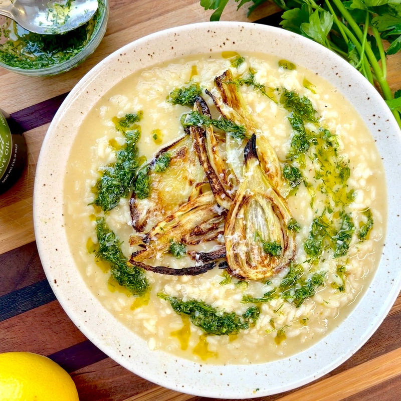 Fennel Risotto with Basil-Fennel Gremolata