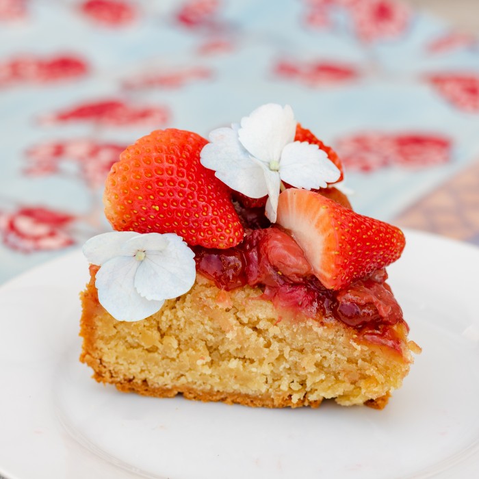 Strawberry Olive Oil Cake