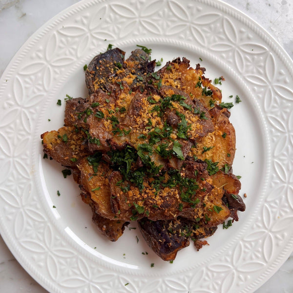 Spicy Crispy Smashed Potatoes
