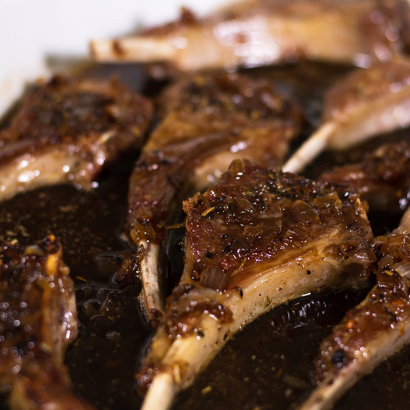 Lamb Chops with Blackberry Balsamic Reduction Sauce
