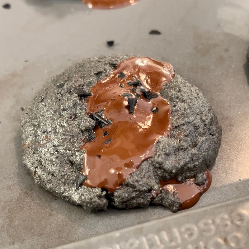 Black Sesame Chocolate Chip Cookies