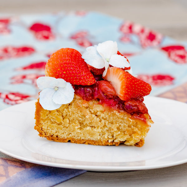 Strawberry Olive Oil Cake