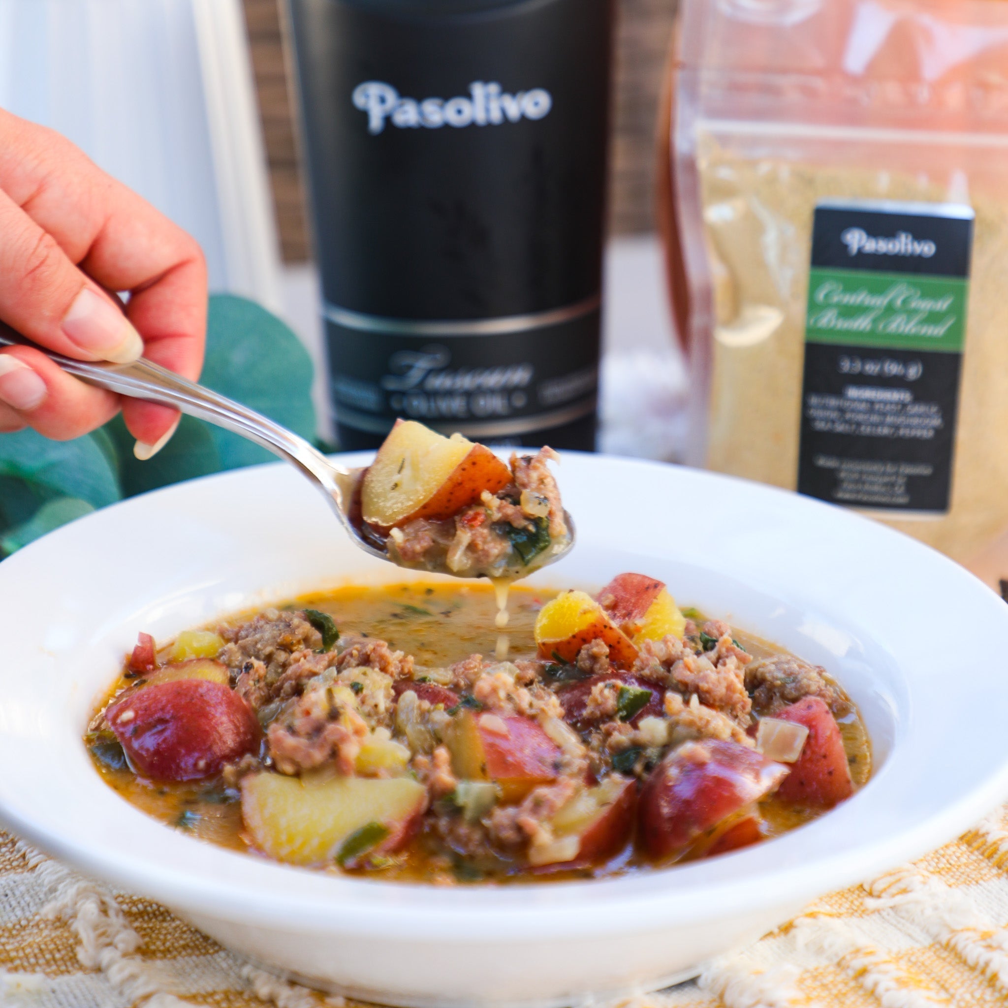 Tuscan Sausage Potato Recipe Pasolivo Award Winning Olive Oil