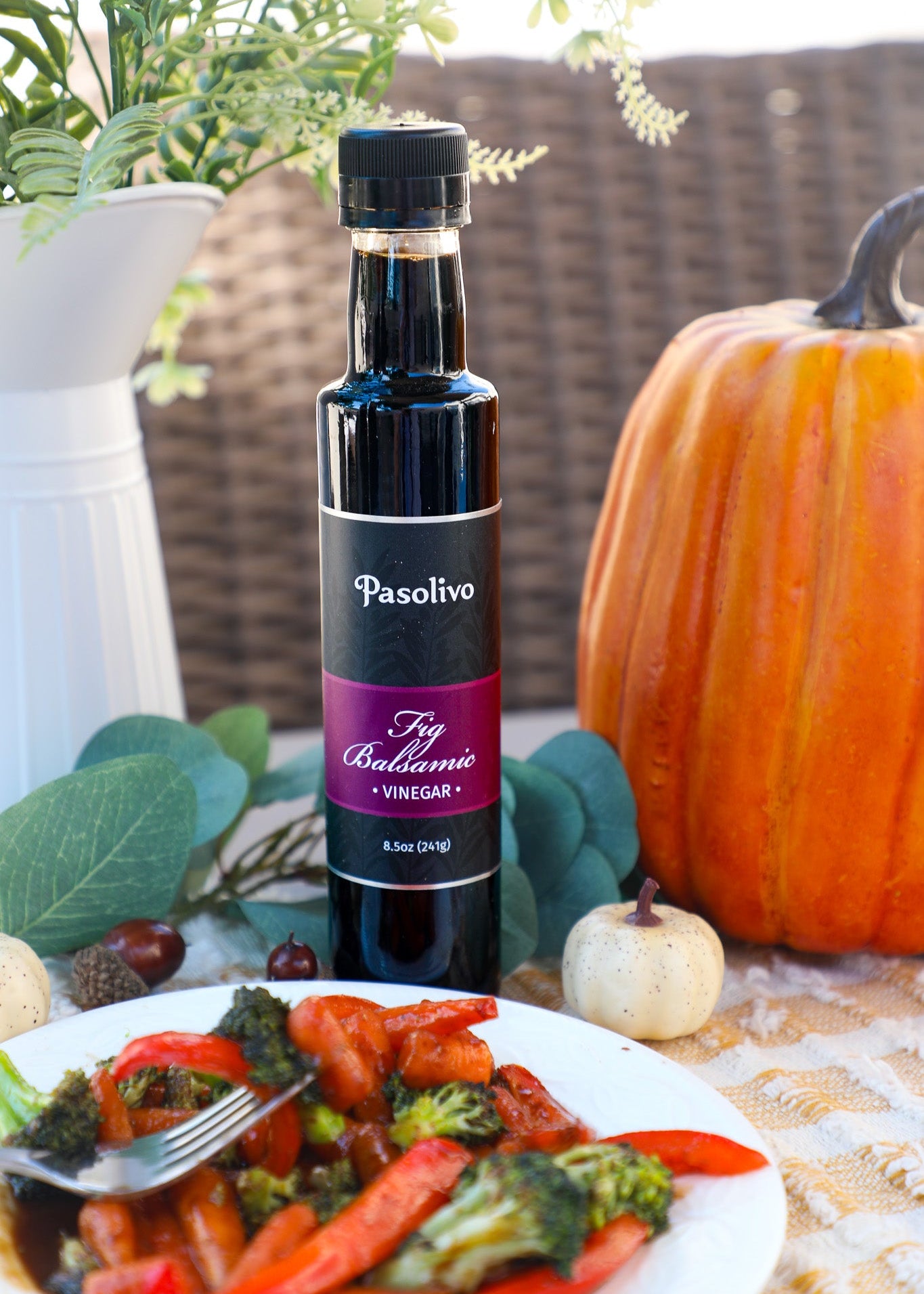 Fig Balsamic Vinegar, 8.5 oz | Pasolivo | Artisan Quality