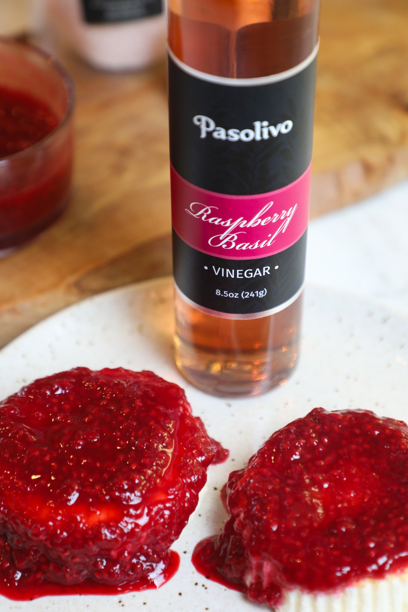 Raspberry Basil Vinegar - 8.5 oz