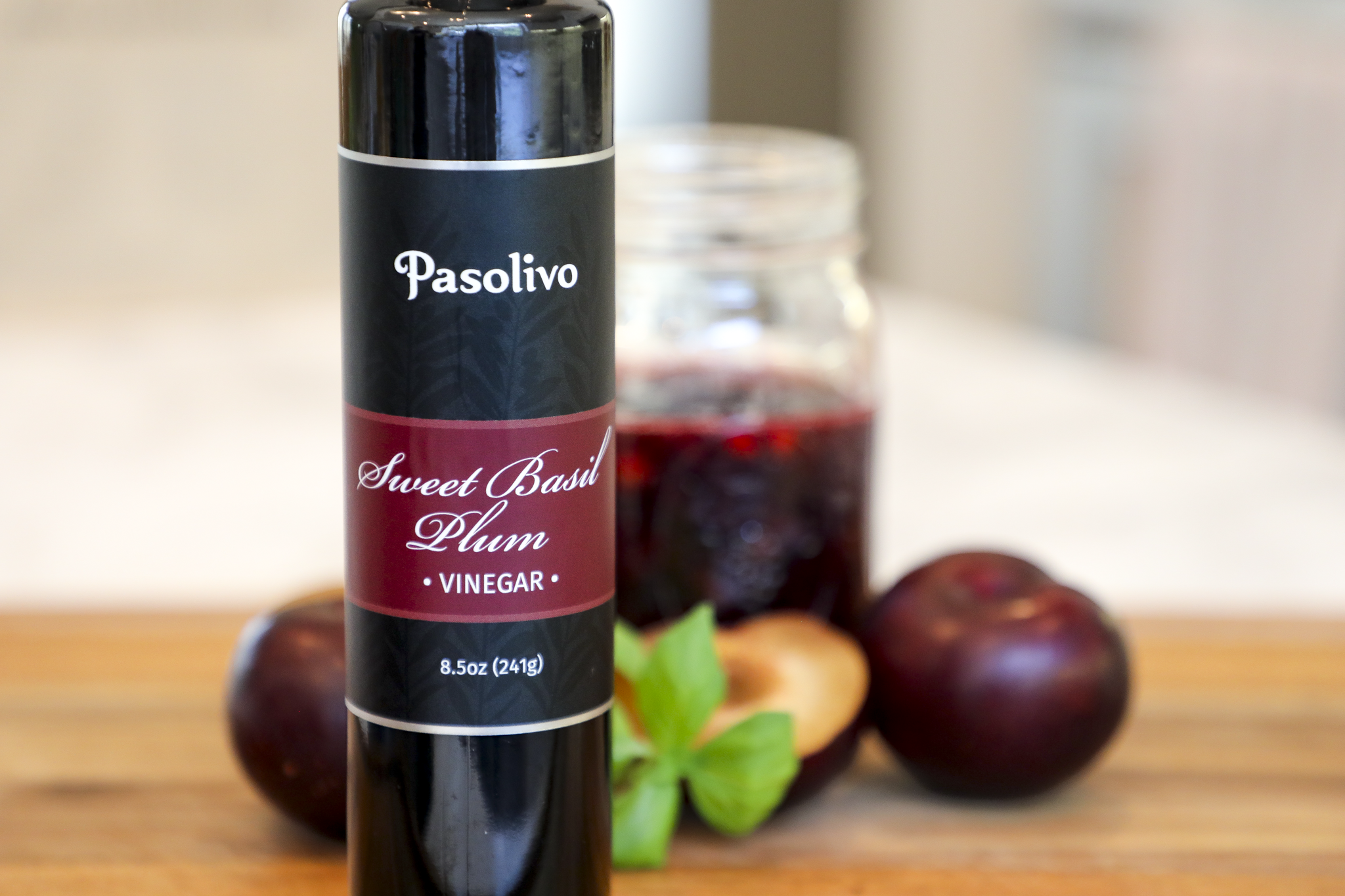 Sweet Basil Plum Balsamic Vinegar