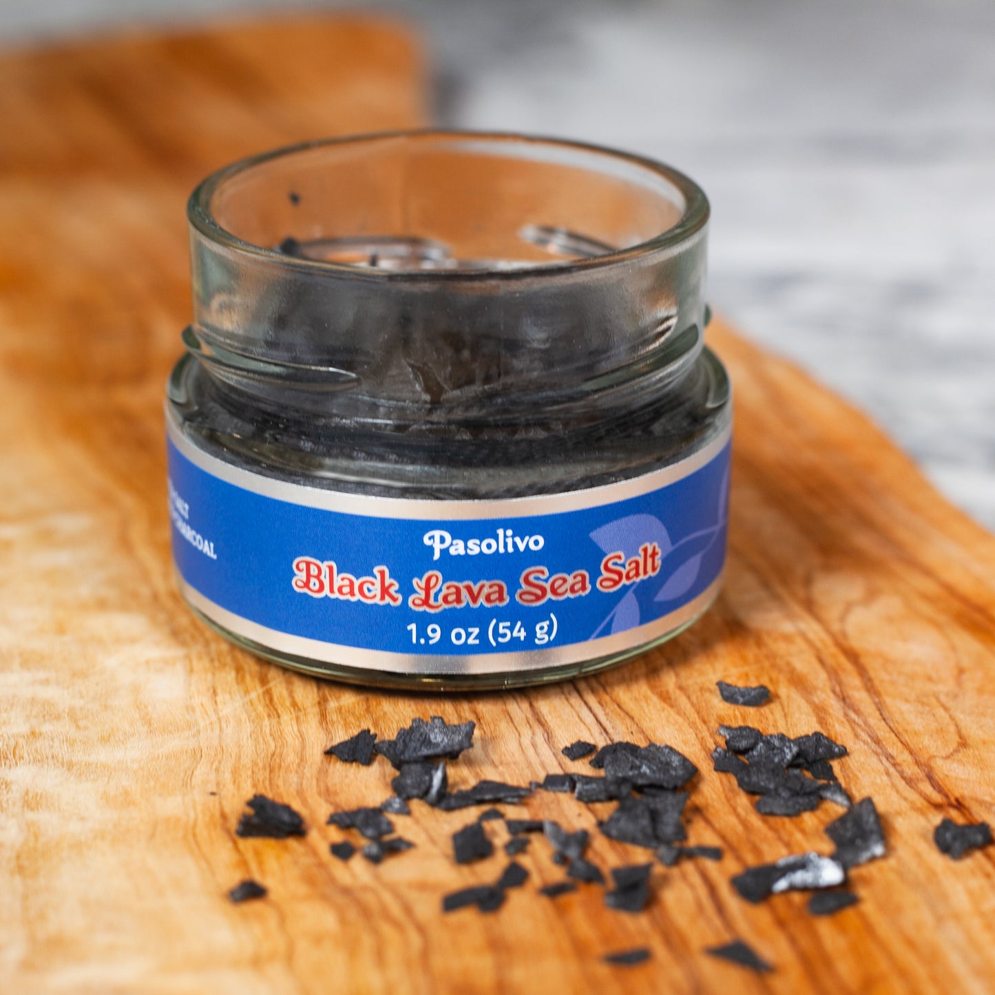 Black Lava Sea Salt Jar