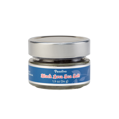 Pasolivo Black Lava Sea Salt Jar