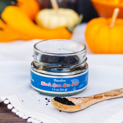 Black Lava Sea Salt Jar