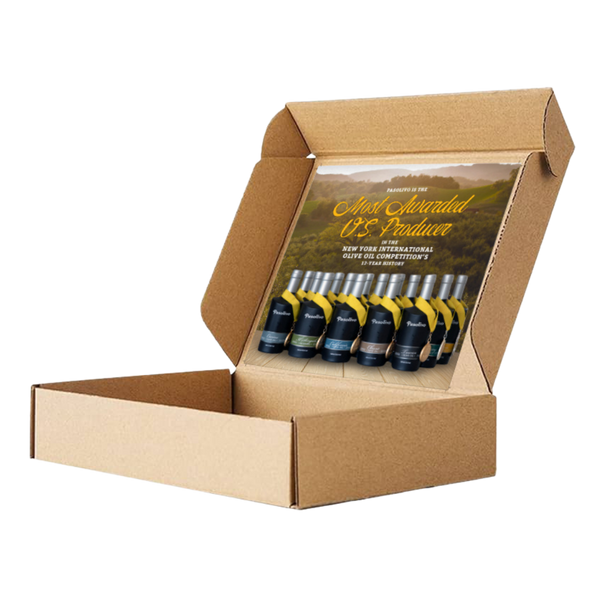 Corrugated Shipping Box with Pasolivo Orchard Blanket
