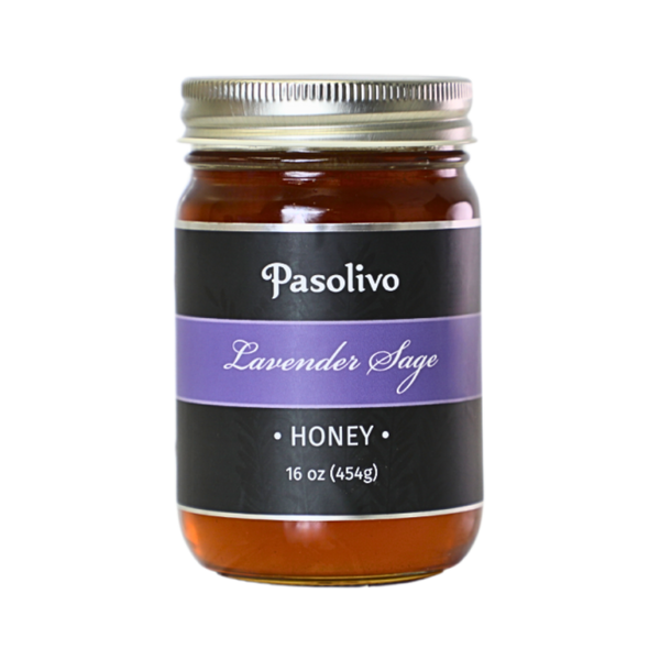 Lavender Sage Honey 16 oz Jar | Pasolivo | Award-Winning