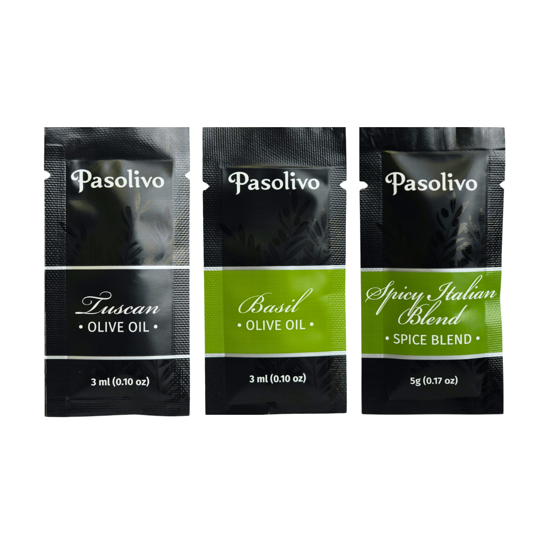 Pasolivo Mini Italian Bundle Olive Oil & Vinegar Sachet Set