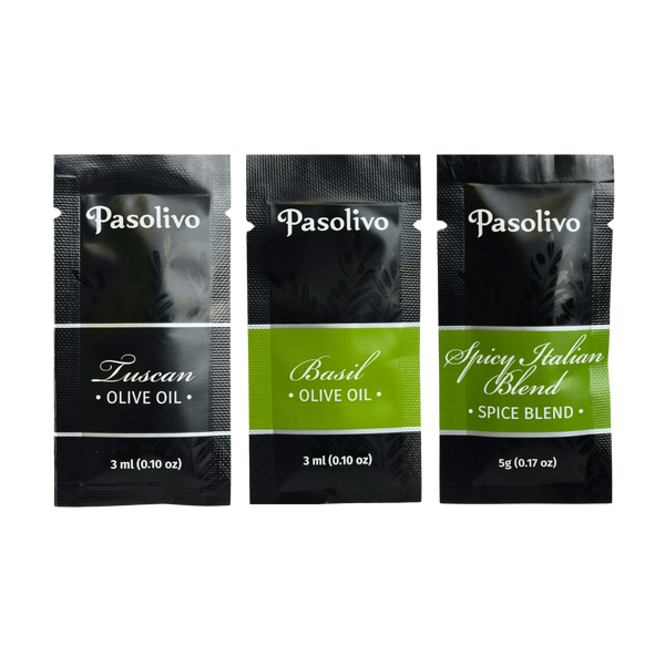 Pasolivo Mini Italian Bundle Olive Oil & Vinegar Sachet Set