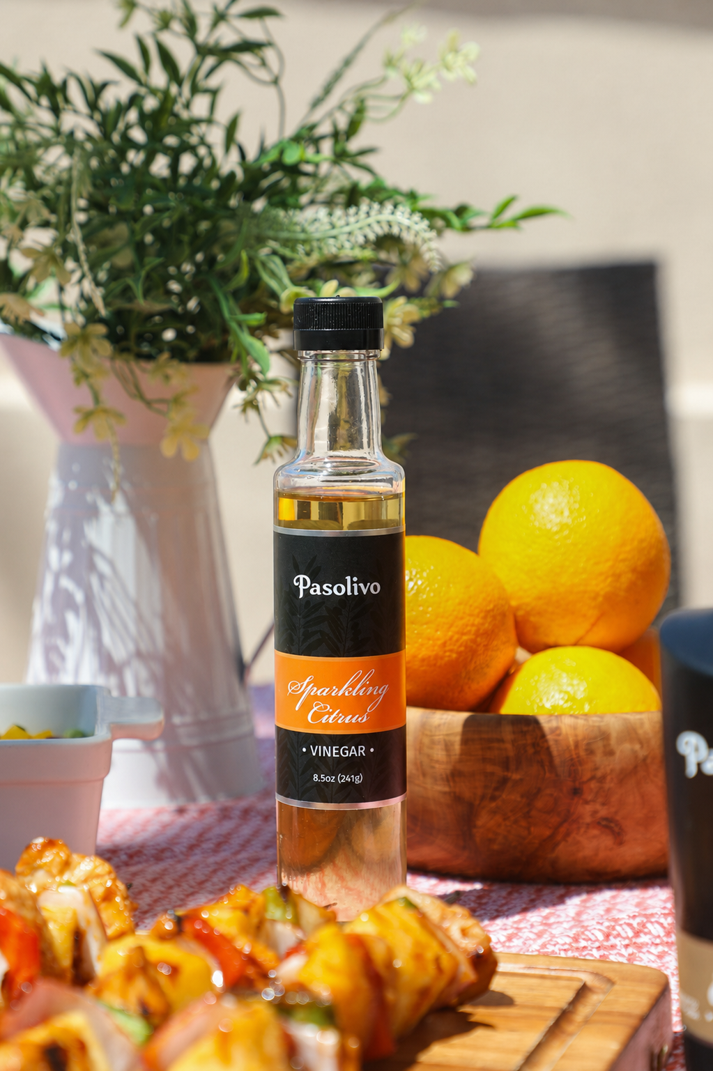 Sparkling Citrus Vinegar, 8.5 oz | Pasolivo | Artisan Quality